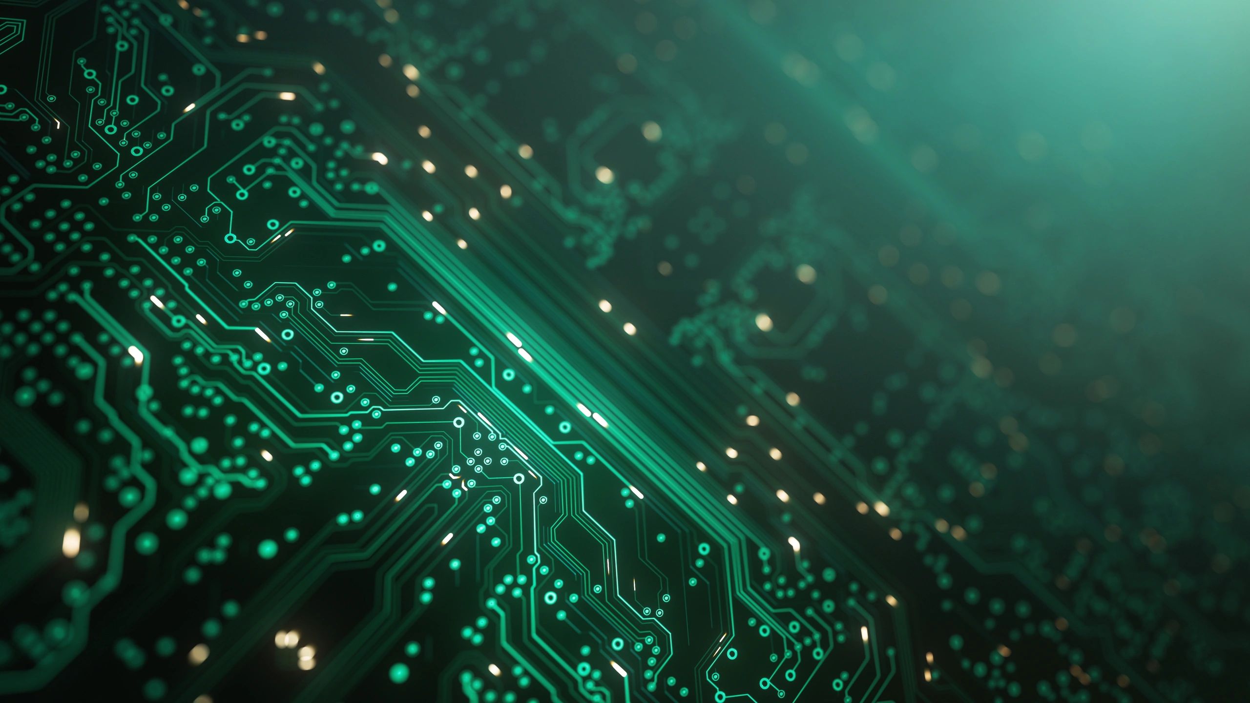 Green circuit board detail representing practical IT consulting
